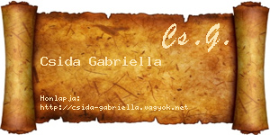 Csida Gabriella névjegykártya